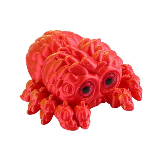 Halloween 3D Printed Spider Figurine Movable Joints Spider Figure Fidget Toy Articulated Spider Model Decoration Home Office Desktop Ornament