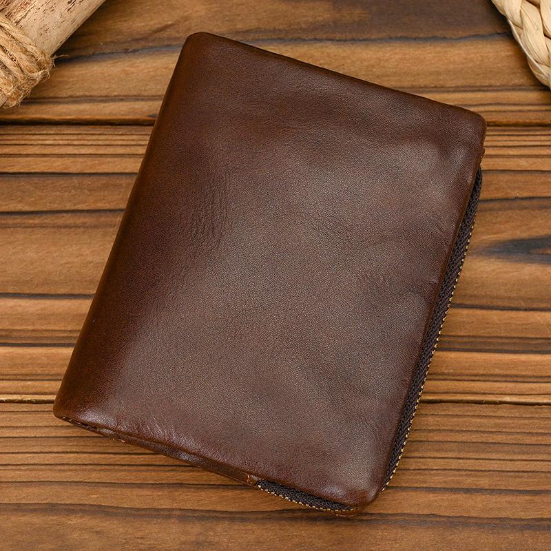 Vintage Male Purse Genuine Leather Cowskin Short Wallet For Men Retro Fashion Business Wallet Mans Card Holder Coin Wallets