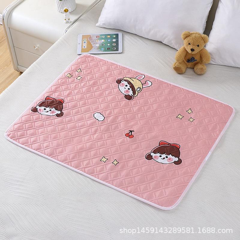 Waterproof Washable Incontinence Bed Pad, Large Size Anti-Side Leakage Care Mat for Adults Elderly Menstrual Student Dormitory