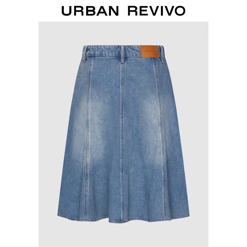 UR Women s Casual Retro Washed A-Line Denim Skirt XS