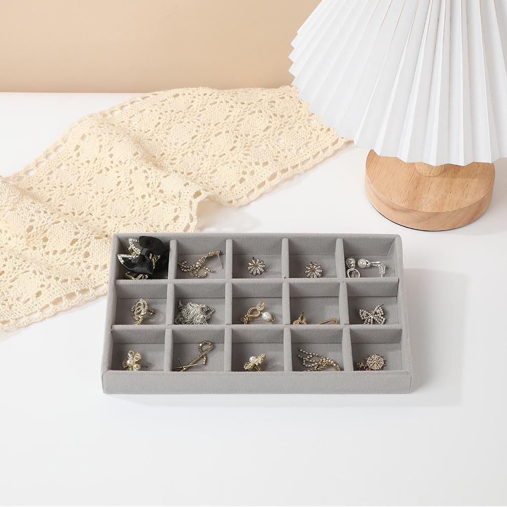 Multi-Style Plush Jewelry Storage Box with Drawers