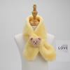 2025 Cartoon Faux Rabbit Fur Kids' Scarf: Plush Winter Neck Warmer for Boys & Girls