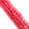 6/8mm Natural Stone Matte Imitation Fuchsia Cracked Dream Agates Dull Polish Onyx Beads For Jewelry Making DIY Bracelet