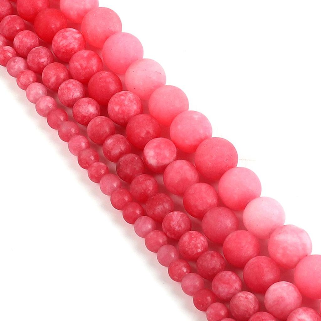 6/8mm Natural Stone Matte Imitation Fuchsia Cracked Dream Agates Dull Polish Onyx Beads For Jewelry Making DIY Bracelet