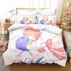 New 3D Print Re Zero Rem Ram Bedding Set Single Twin Double Queen King Cal King Size Bed Linen Set
