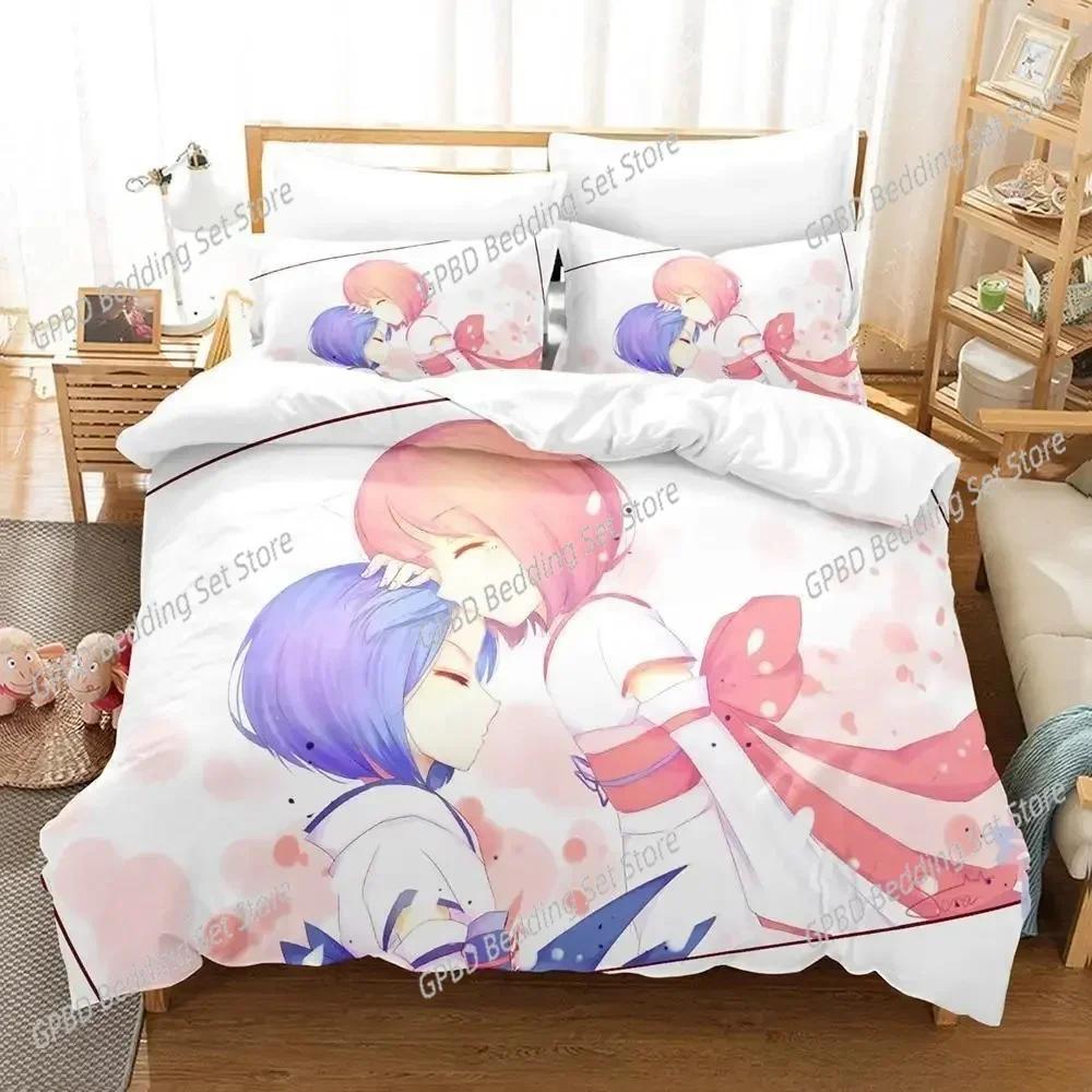 New 3D Print Re Zero Rem Ram Bedding Set Single Twin Double Queen King Cal King Size Bed Linen Set