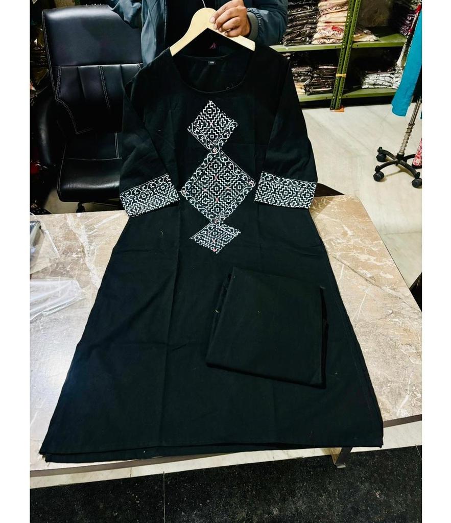 Indian Designer Party Wear Top Tunic Kurta Pant Set Women Bollywood Cotton Kurti Dress