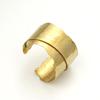 European & American Style Brass Bracelet: Bright, Wide, Irregular Surface, Half-Open, Fashionable, Exaggerated Niche INS Design.