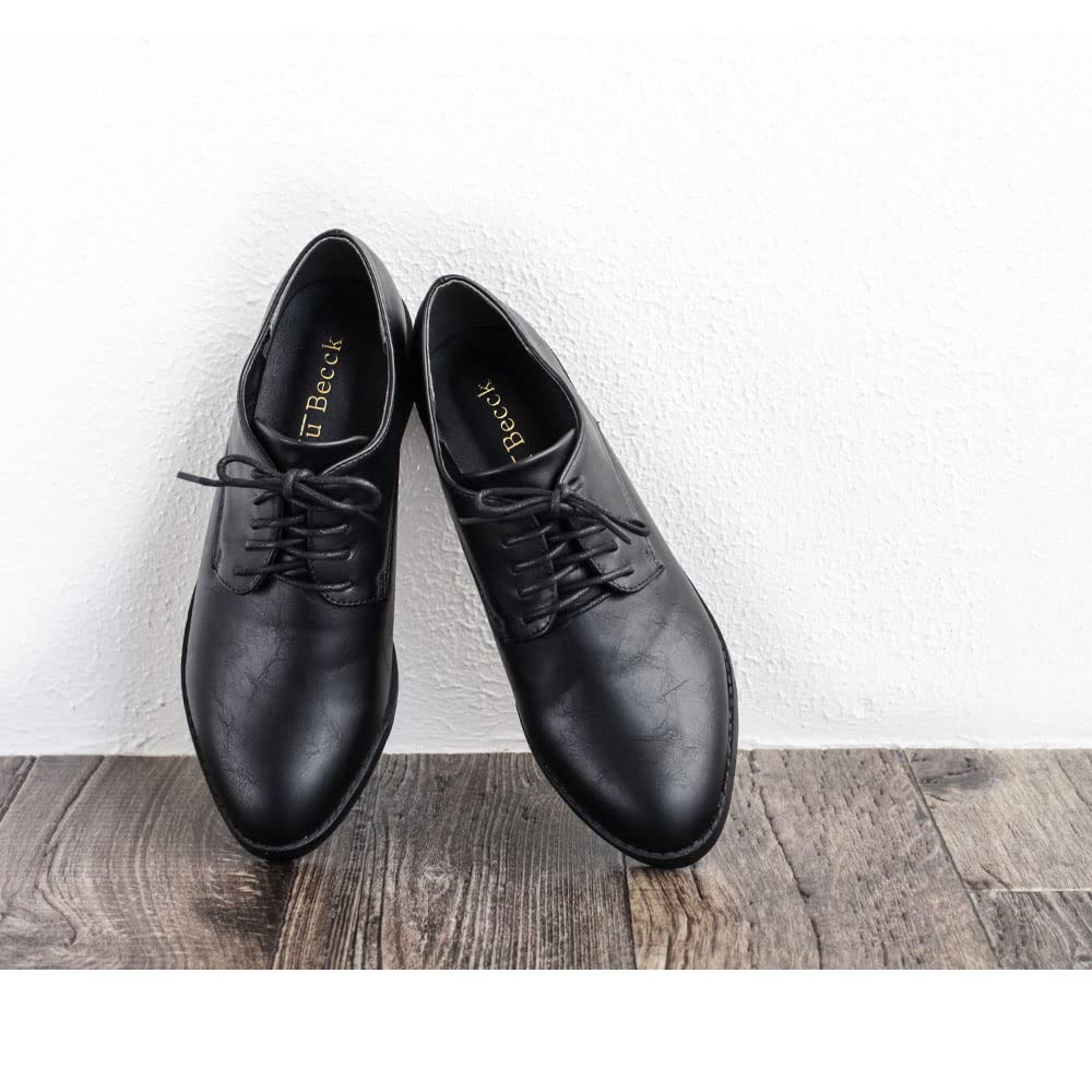 Patent Leather Oxford Handsome M [ArchContact] Women's Lace-Up Shoes, Shoes, Casual, Cute, Black, Smooth,