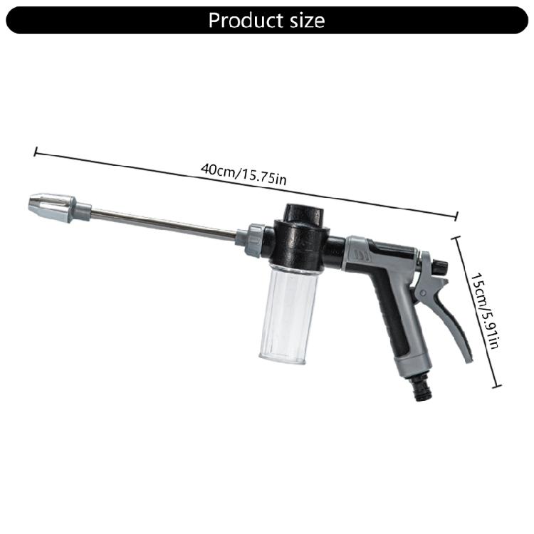 Rotating Head Watering Spray Guns High Pressure Car Washer with Detachable Soap Dispenser Garden Irrigation System