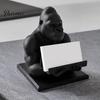 Desk Organizer for Office 3D Printed Gorilla Business Card Holder, Phone Stand, Cool Desktop Holder Figurine Home Decor, Gift Colleagues Decorative