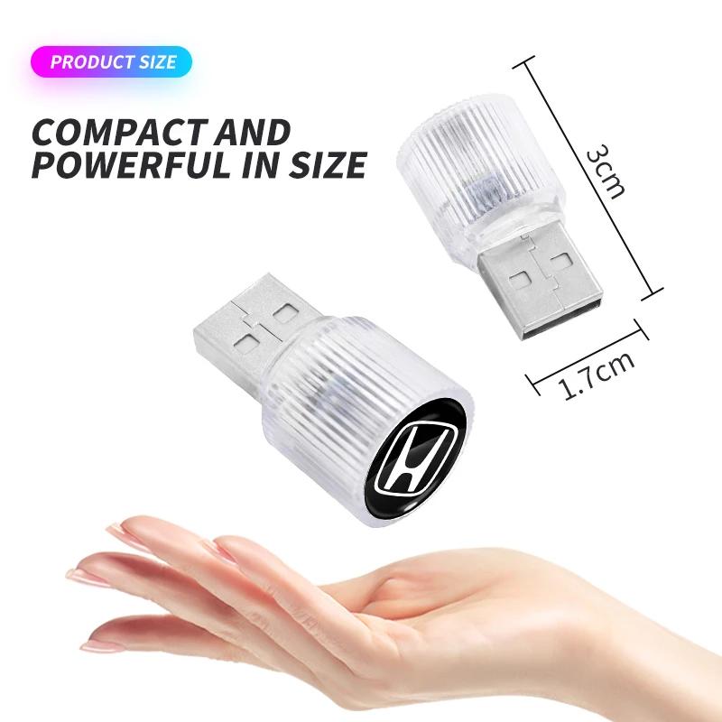Car Mini USB LED Ambient Light Decorative Atmosphere Lamps For Honda Civci FIT CRV Accord Jazz HRV Dio Stepwgn Prelude OdysseyKA1