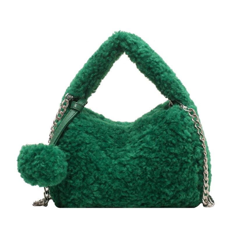 2022 Invierno Nueva Piel sintética Bolso pequeño de mujer Bolso de mano  Suave de felpa De diseñador de mujer Color sólido Moda Bolsos mensajeros de  hombro comprar a buen precio — entrega