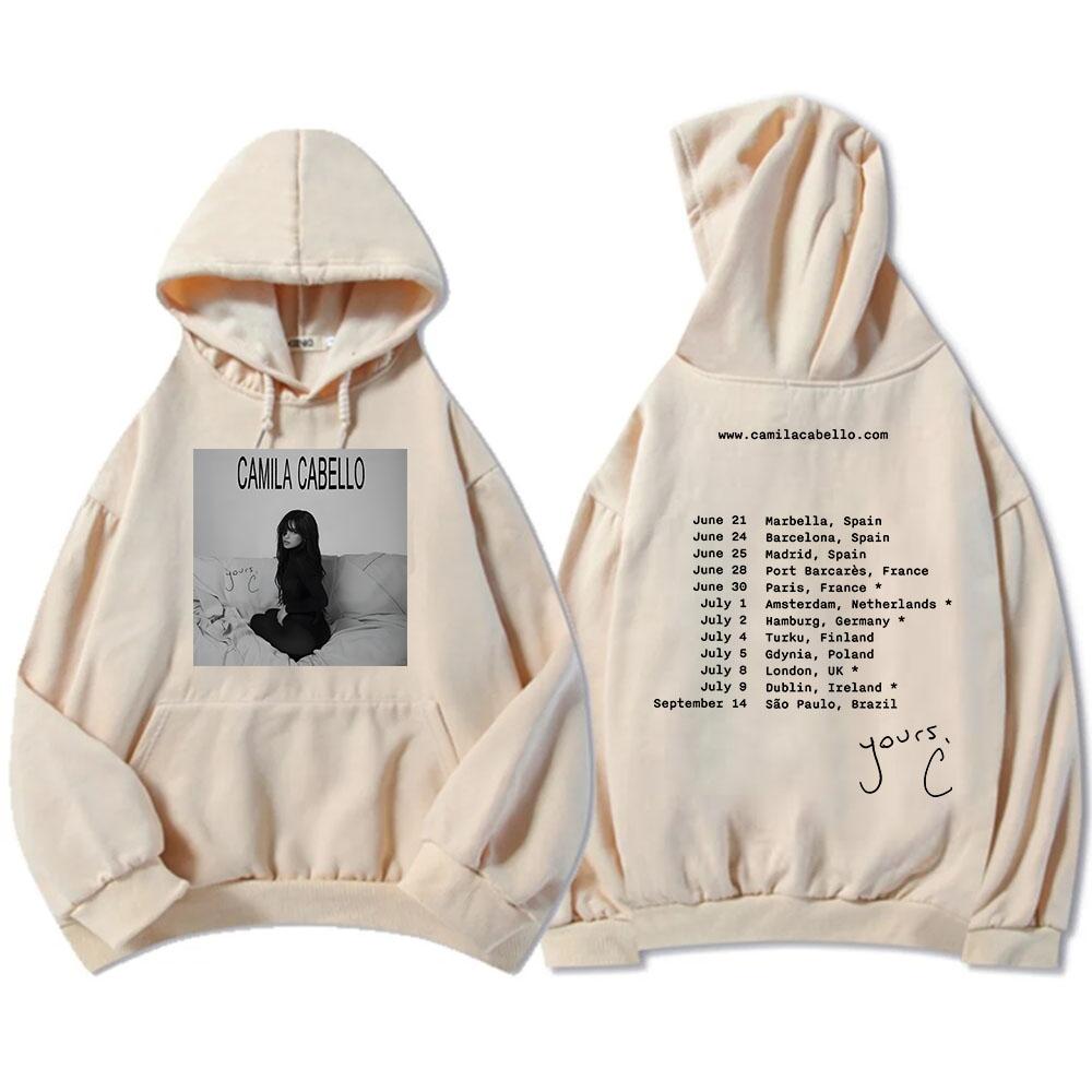Camila Cabello Yours.C Tour 2025 Hoodies Langarm Fleece Herren/Damen Sweatshirts Grafik Kleidung Tasche Kapuzenpullover Männlich