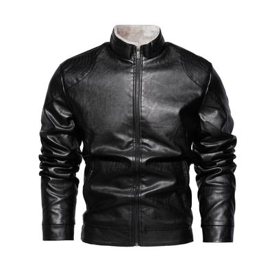 New Slim-fit Men's Fashionable Leather Jackets, Popular Men's Motorcycle Jackets