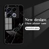 For Infinix Note 40 Tempered Glass Case Marble Pattern Protective Phone Cover