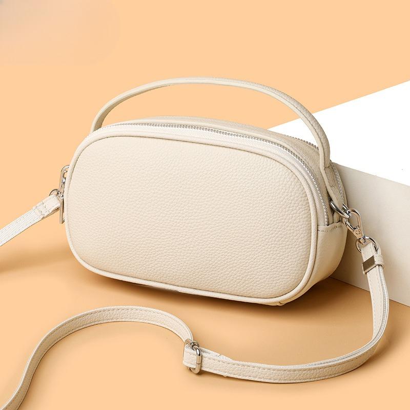 Genuine Leather Handbag, Fashionable Large-capacity Single-shoulder Crossbody Bag, Cowhide Women's Bag