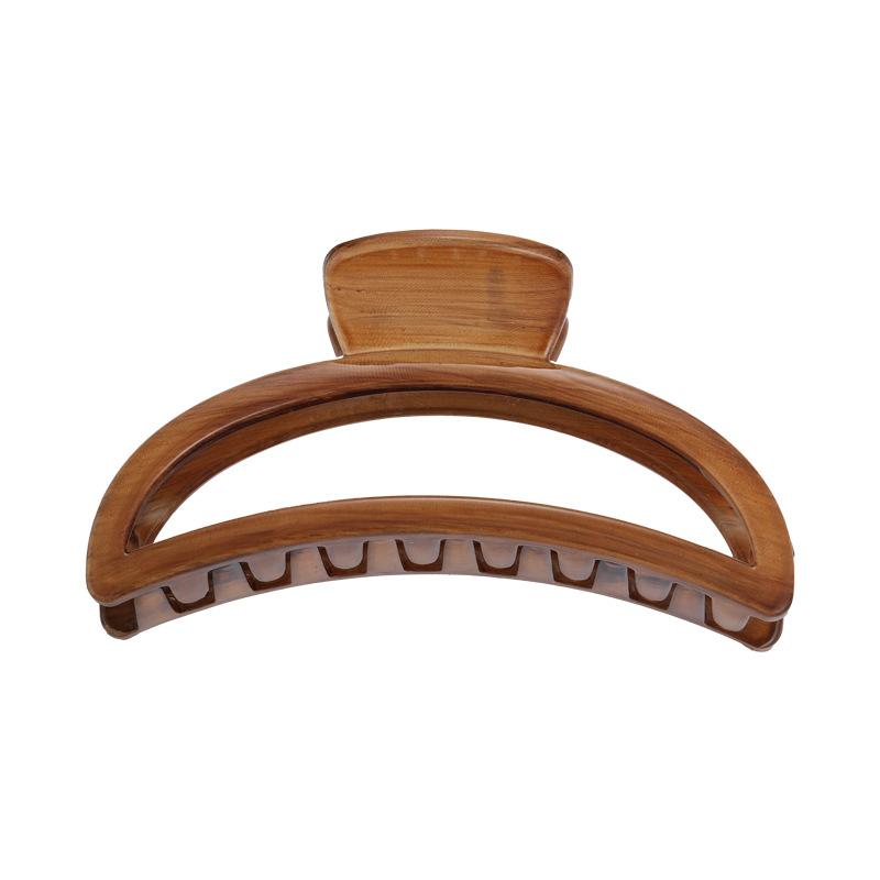 Retro Tortoiseshell Acrylic Large Hair Claw Fashion Hollow Crescent Hairpins Shark Clips Womens Temperament Barrettes Headbands