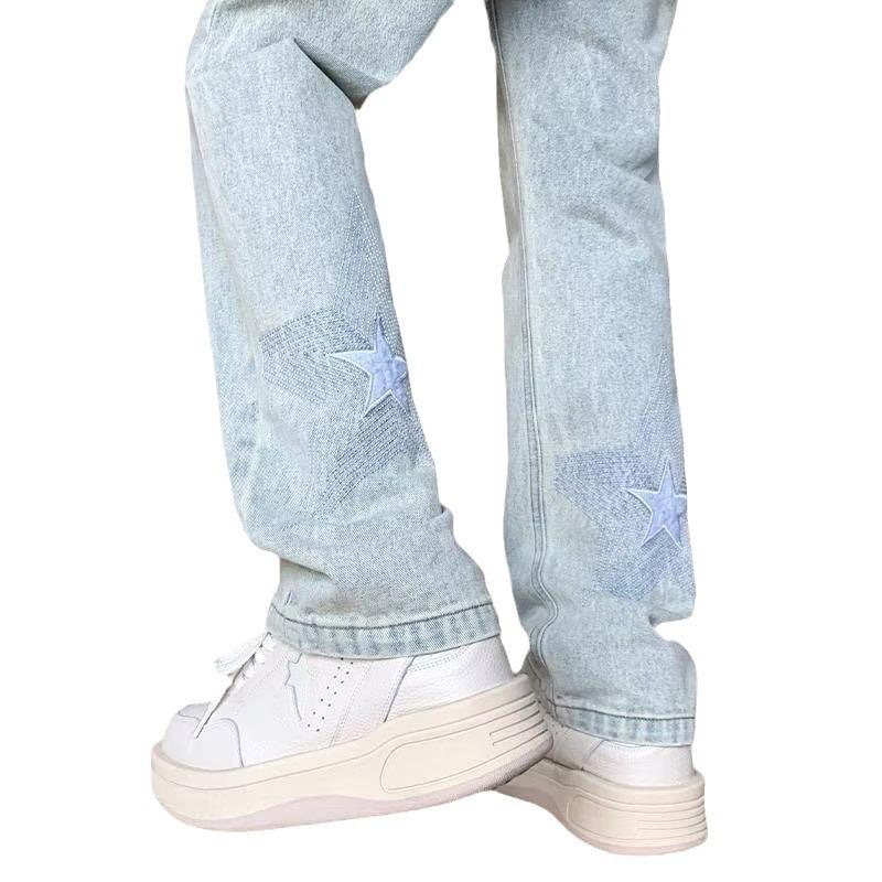 New Five-pointed Star Spring and Autumn American High Street Straight Loose Wide-leg Trendy Pants