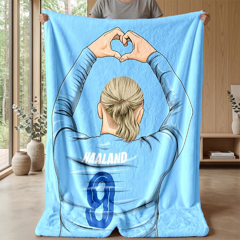 Haaland Theme blanket Soft Flannel Blanket Plush Throw Blanket Cozy Sofa Bed Blanket for Home Decor