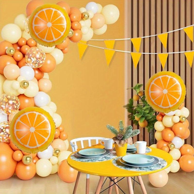 128pcs Orange Party Balloon Arch Set,Suitable for Fruit-themed Events,Birthday Parties,Anniversaries and Other Scenes Decoration