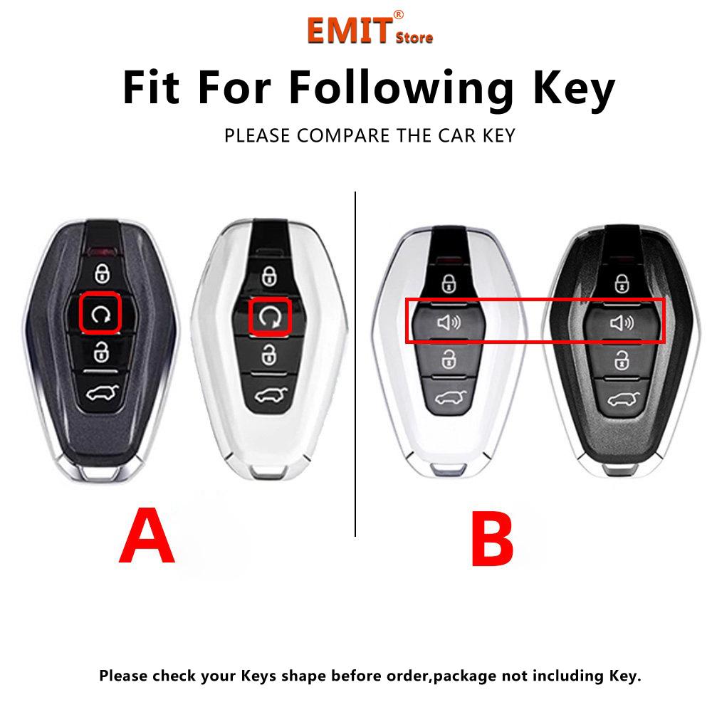 Zinc Alloy Car Key Case for Jetour X70 Plus 2025 Keychain Remote Protection Cover Shell Housing Ring Holder Fob Accessories