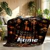 Custom Name Personalized horror theme Print Blanket, Home Decor, Bedroom, Sofa, Camping, Couch, Gifts for Birthday Christmas