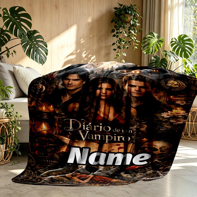 Custom Name Personalized horror theme Print Blanket, Home Decor, Bedroom, Sofa, Camping, Couch, Gifts for Birthday Christmas