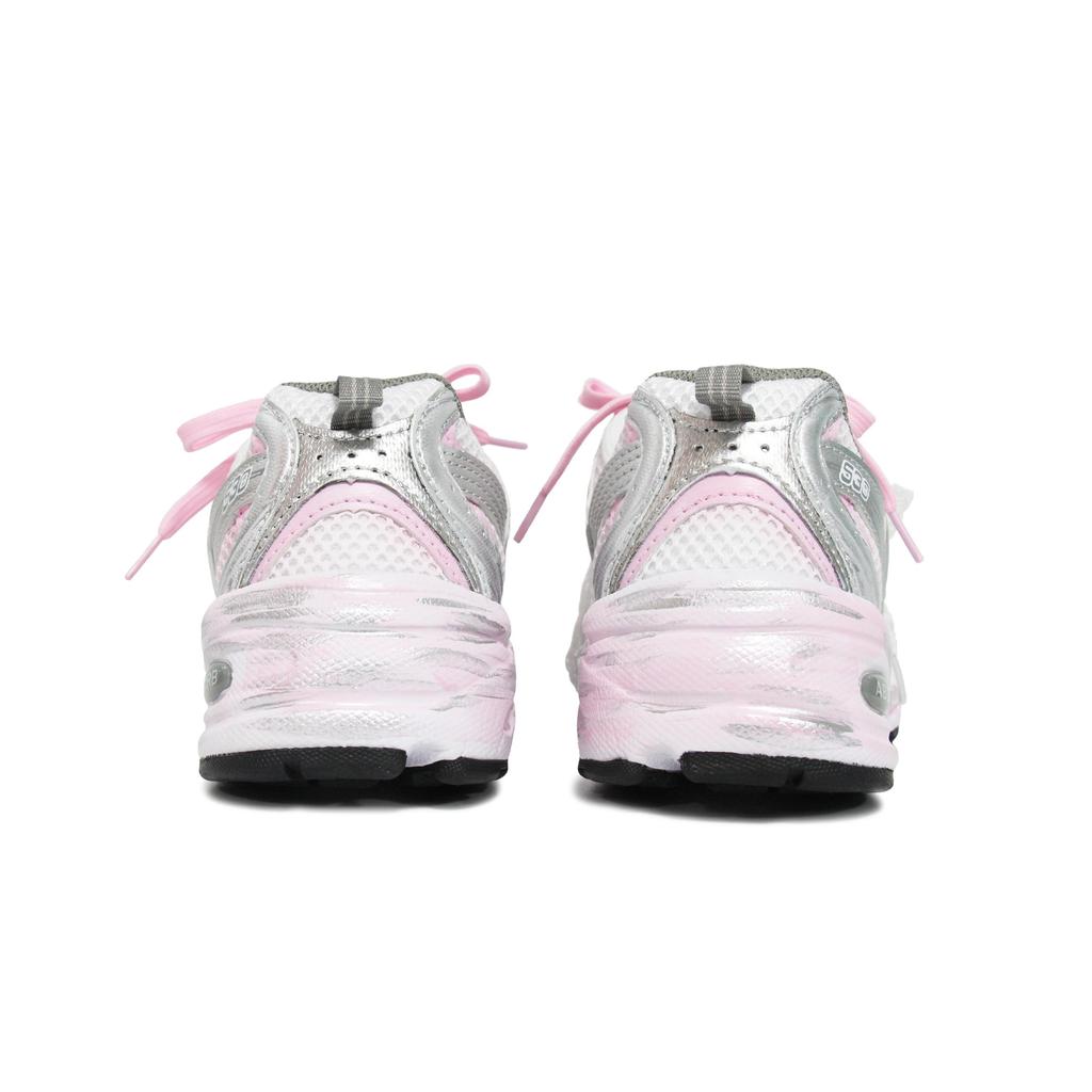 New Balance NB 530 Abrasion Resistant Breathable Low Top Running Shoes Unisex Silver Pink MR530AD(Team1492-)