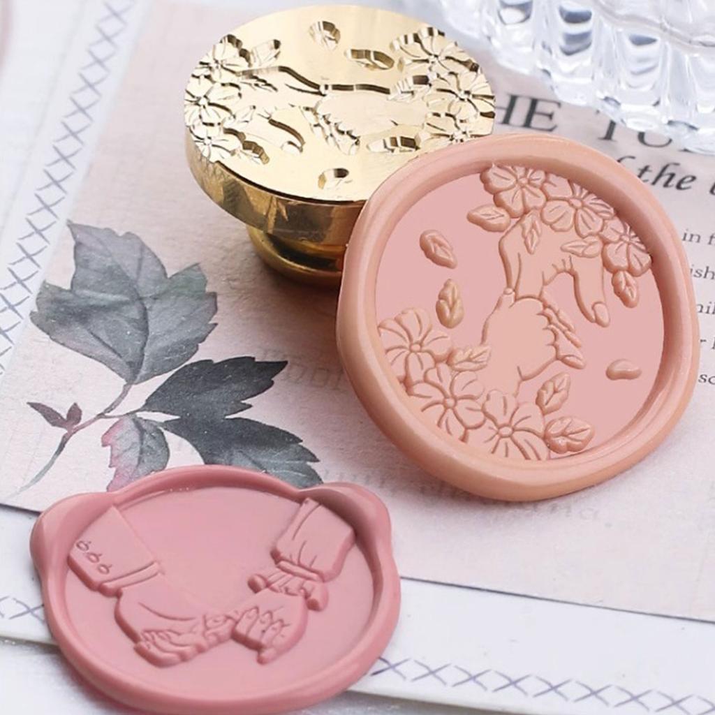 Wax Seal Stamp Head for Seal Envelope Invitation Scrapbooking Round Wax Seal Stamp Head Replacement Brass Stamp Head