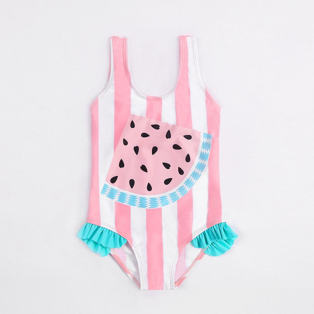 Girls Sleeveless Sling Print One-piece Swimsuit