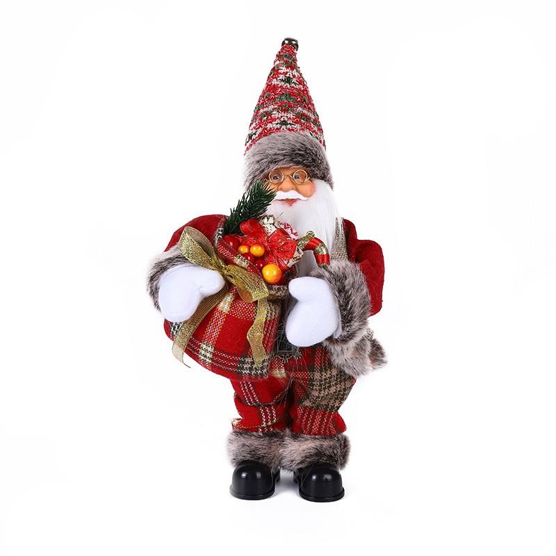 30cm Animated Singing Santa Claus Figurine Christmas Decoration
