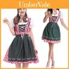 Bavyera Dirndl Kostümlü ve Kabarık Kollu Zarif Kadın Oktoberfest Elbisesi