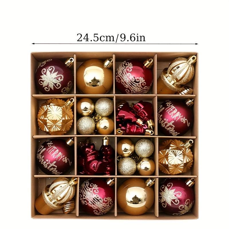 

Набор из 42 рождественских украшений - Расписанные вручную пряничные человечки, снежинки и елочки в красном, зеленом и золотом цветах - Идеально подходит для украшения праздничной елки 42pcs