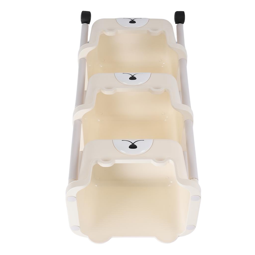 Storage Cart with Caster Wheels High Capacity Rolling Trolley Cart for Bathroom Kitchen Classroom