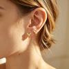 S925 Sterling Silver Butterfly Zircon Hoop Earrings - Fashionable and Versatile for Women
