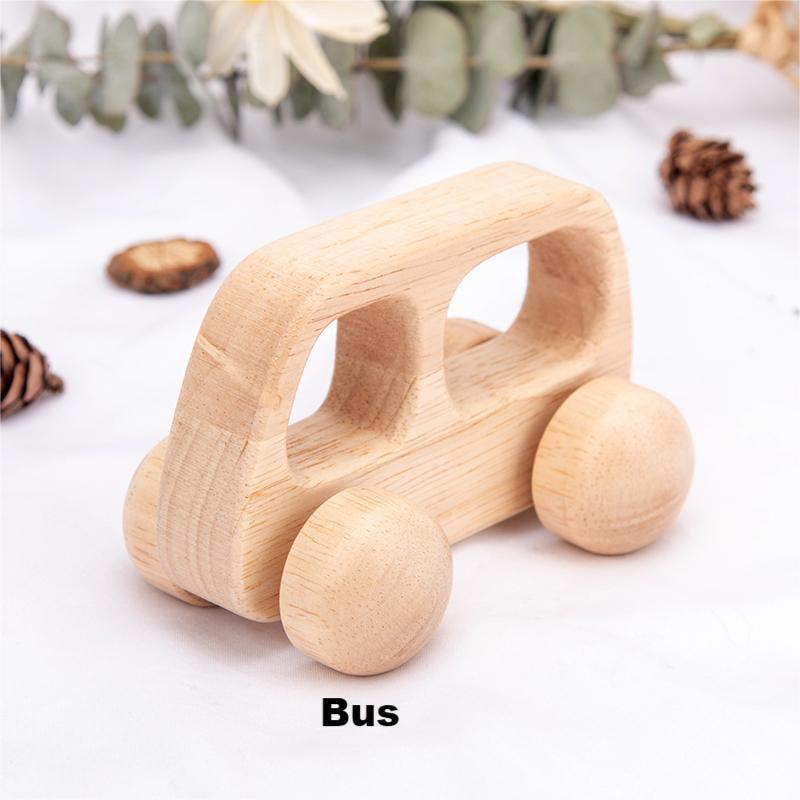 Wooden Inertia Trolley Toy for Toddlers: Develops Grasping and Muscle Skills