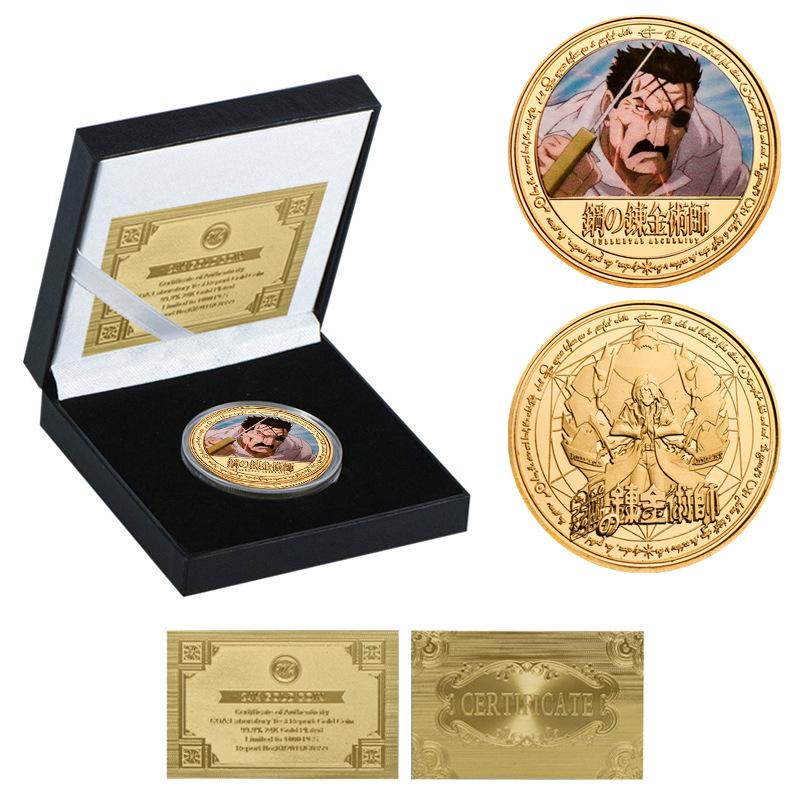 Steel Commemorative Coins, Anime Coins, Peripheral Commemorative Coins, Die Cast Metal Coins, Badges, Gifts
