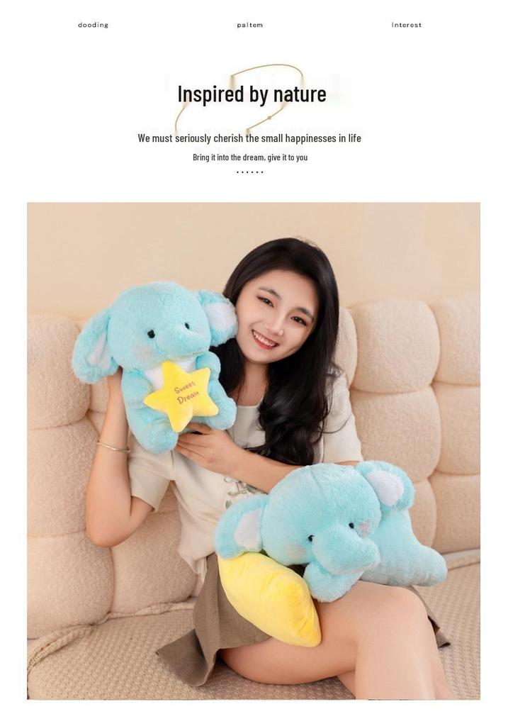 Adorable Jiji Elephant Plush Pillow Doll - Perfect Children's Birthday Gift