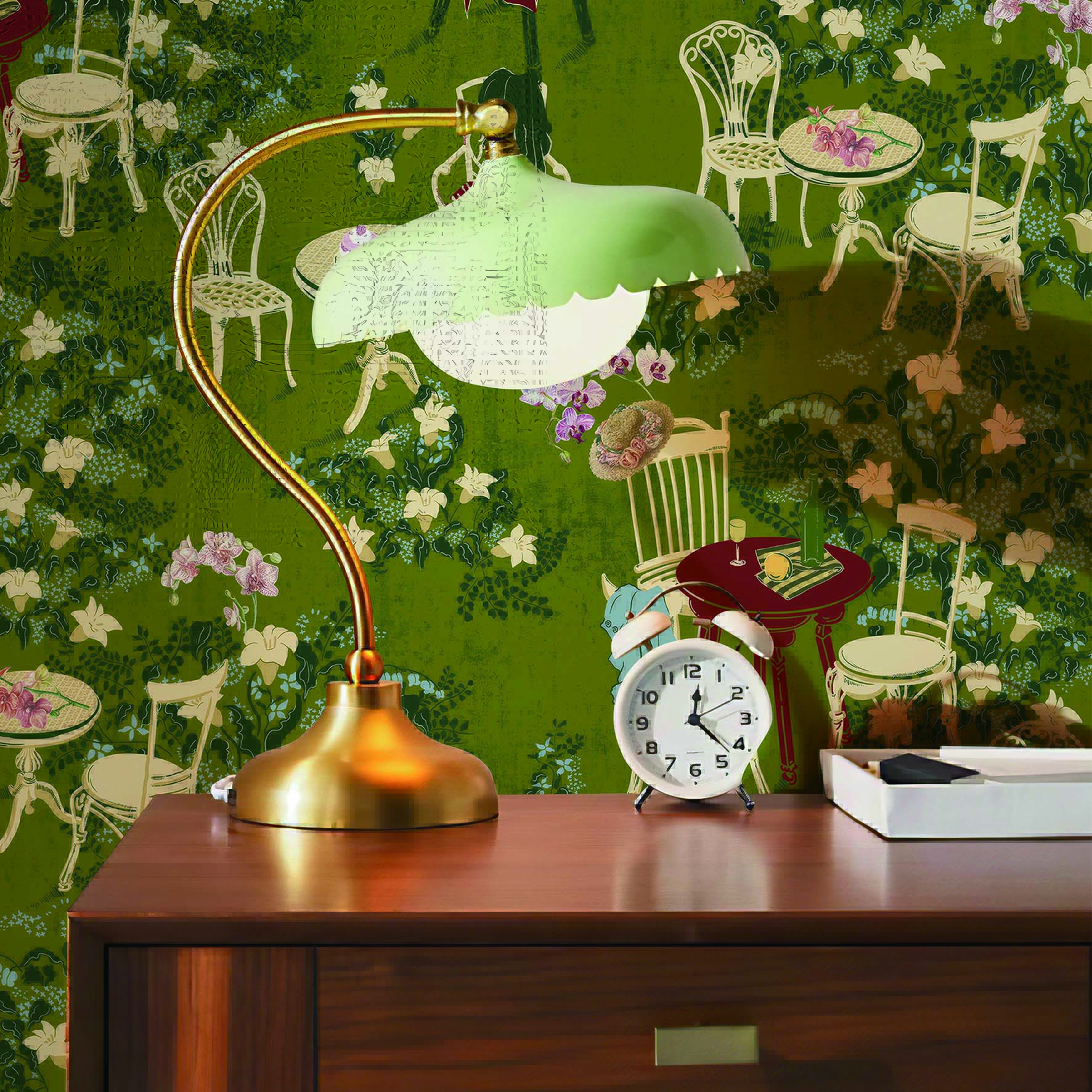 

Шикарные зеленые обои самоклейки для гостиной, водонепроницаемые и прочные, самоклеящиеся ПВХ, домашний декор, наклейки для шкафа 44cmx300cm