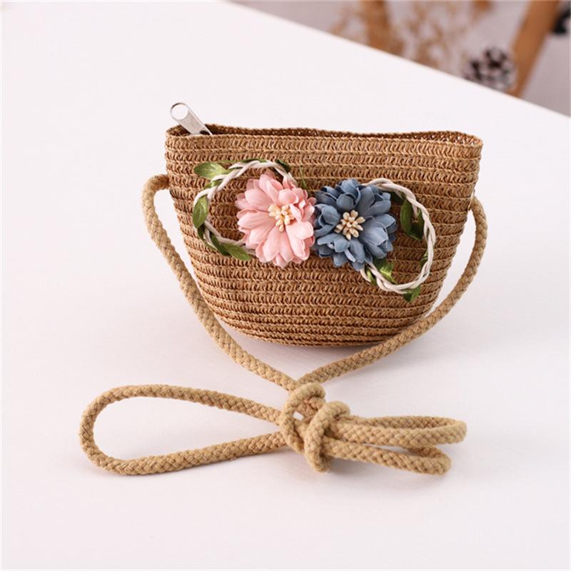 Willow flower straw hat women's wavy edge big brim sun hat summer outdoor sun protection hat travel visor parent-child hat