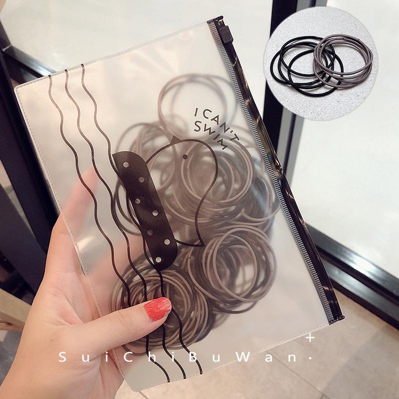 Korean Style Simple Elastic Hair Tie – Small, Thin High Elastic Band for Girls, Basic Hair Ring Headwear