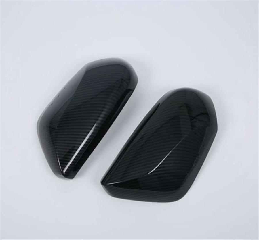 ABS Carbon Fiber Look Side Door Rearview Mirror Cover Trim For Toyota Camry 2018