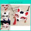 Anime Polovina Japonské Tváře Liščí Maska Ručně Malovaná Kitsune Halloween Cosplay Dárek