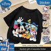 Disney 2025 Summer Street Fashion Boys Girls Cotton Skin Friendly Tops Donald Duck New Printed Short Sleeve T-Shirt