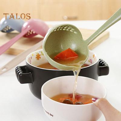 Strainer Spoon Eco-friendly Easy To Clean Two-in-one Delicate Multifunctional Soup Spoon with Hanging Hole for Hotel
