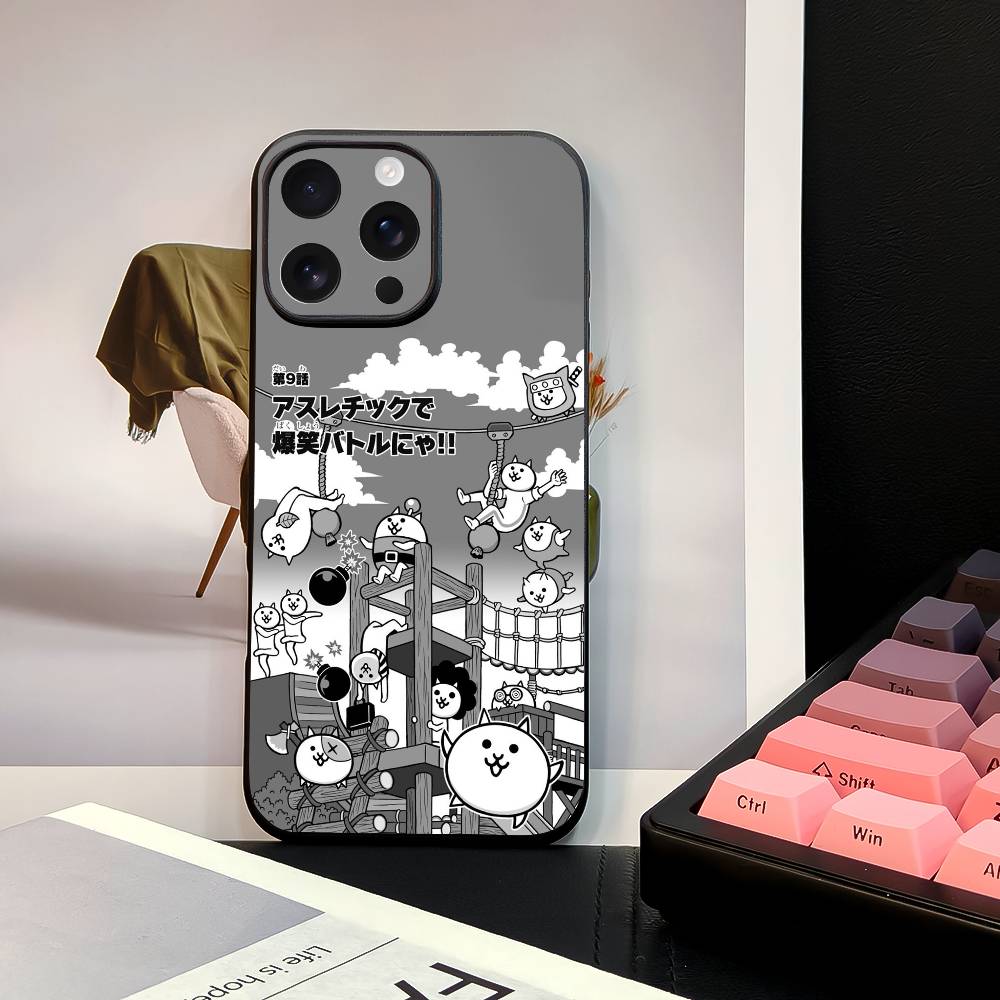 B-Battle Cats Anime Game Phone Case For IPhone 16 15 14 13 12 11 PRO MAX PLUS Mini TPU Soft To Skin-friendly Cover