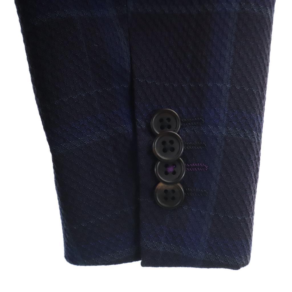 Paul Smith made in Japan Check Pattern tailored jacket M Navy Ancon Men's Used
