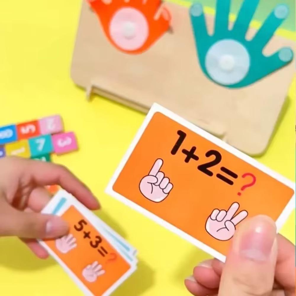 Wood Kids Montessori Toys DIY Number Blocks Finger Counting Math Toy  Toddlers