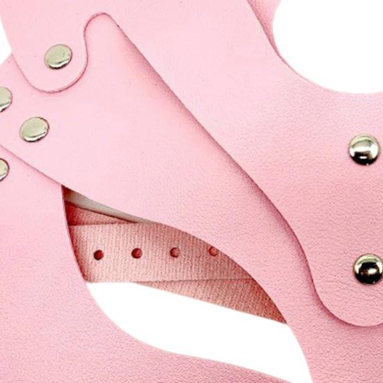 Fox Masquerade Mask Faux Leather Adjustable Full Face Covers for Cosplay Halloween Parties Punk